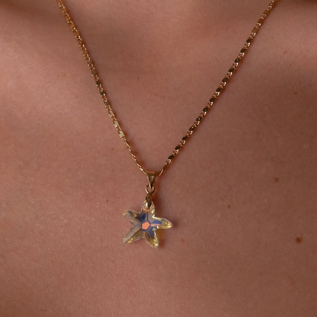 Crystal Starfish Necklace