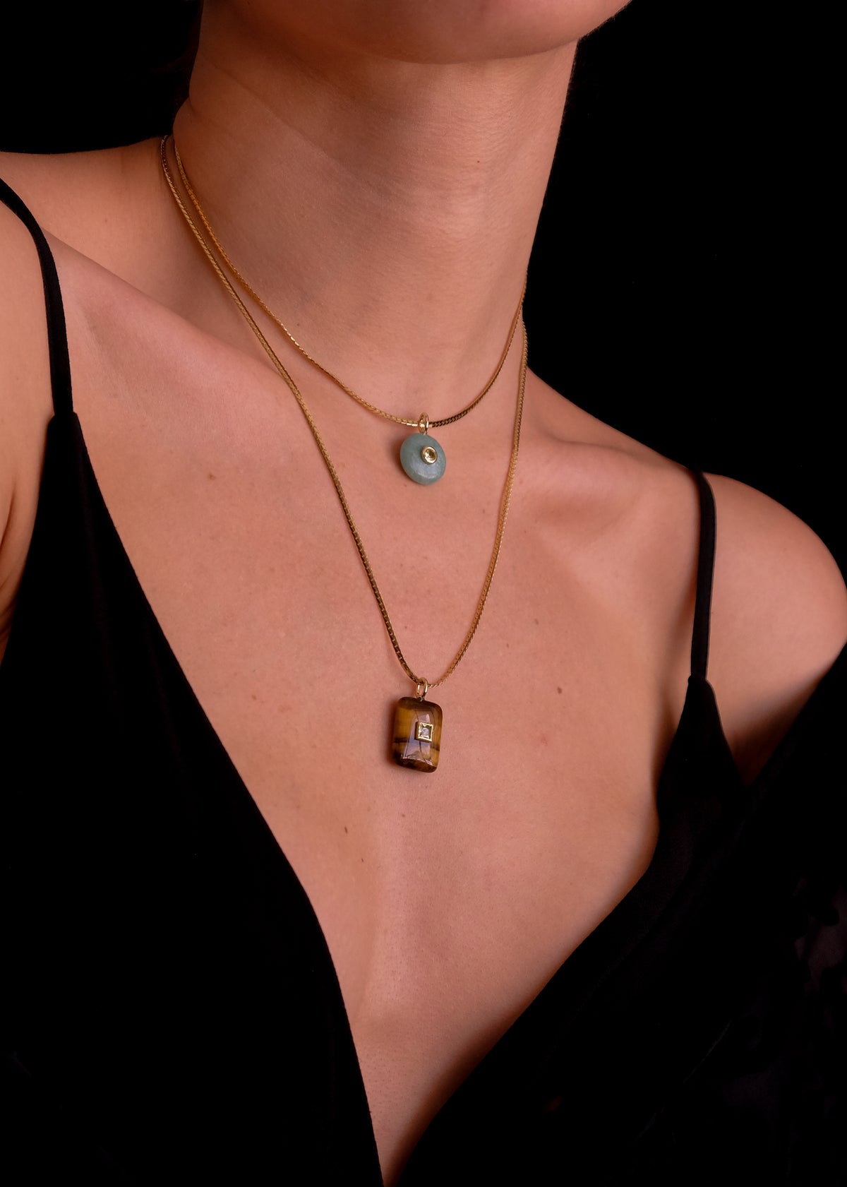 Amazonite and Tiger Eye Set