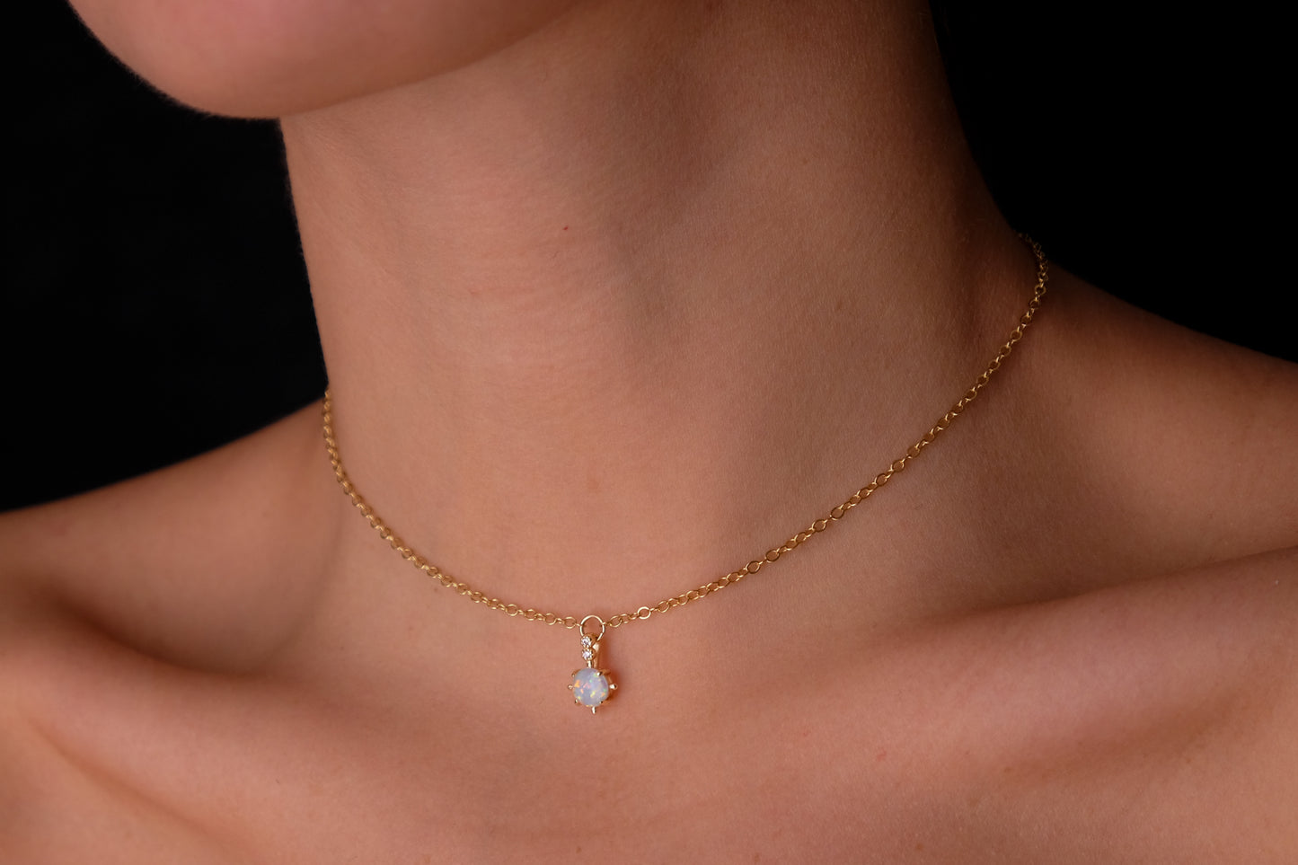 Baby opal choker