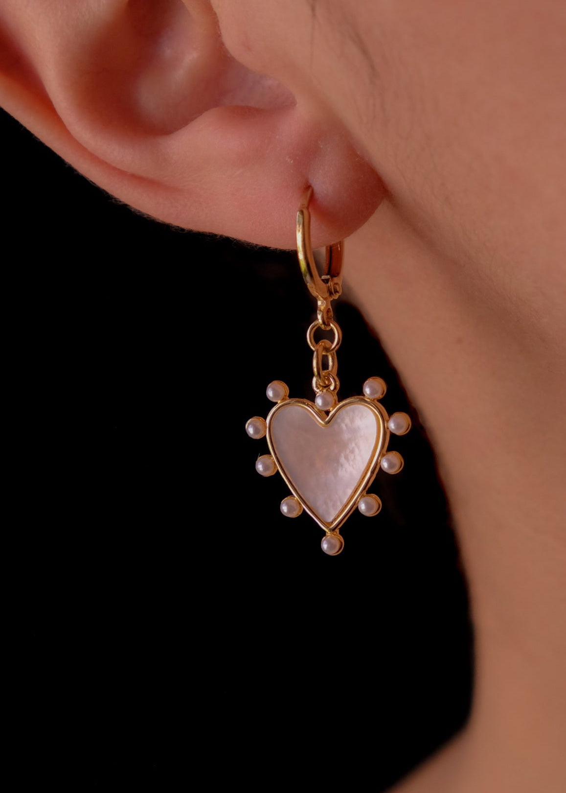 Moon Heart Earrings