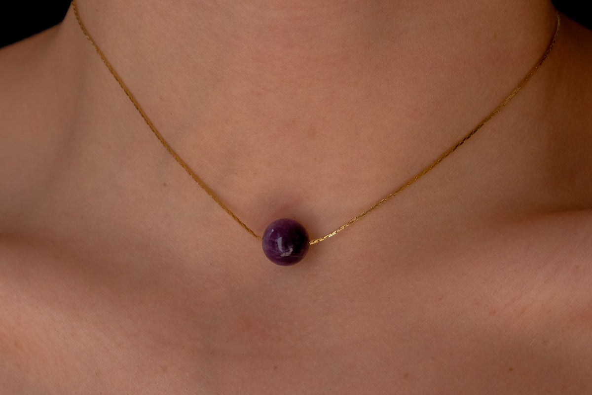 amethyst sphere choker