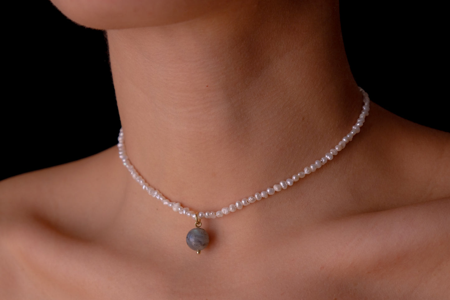 Baby Nacre and Charm Choker