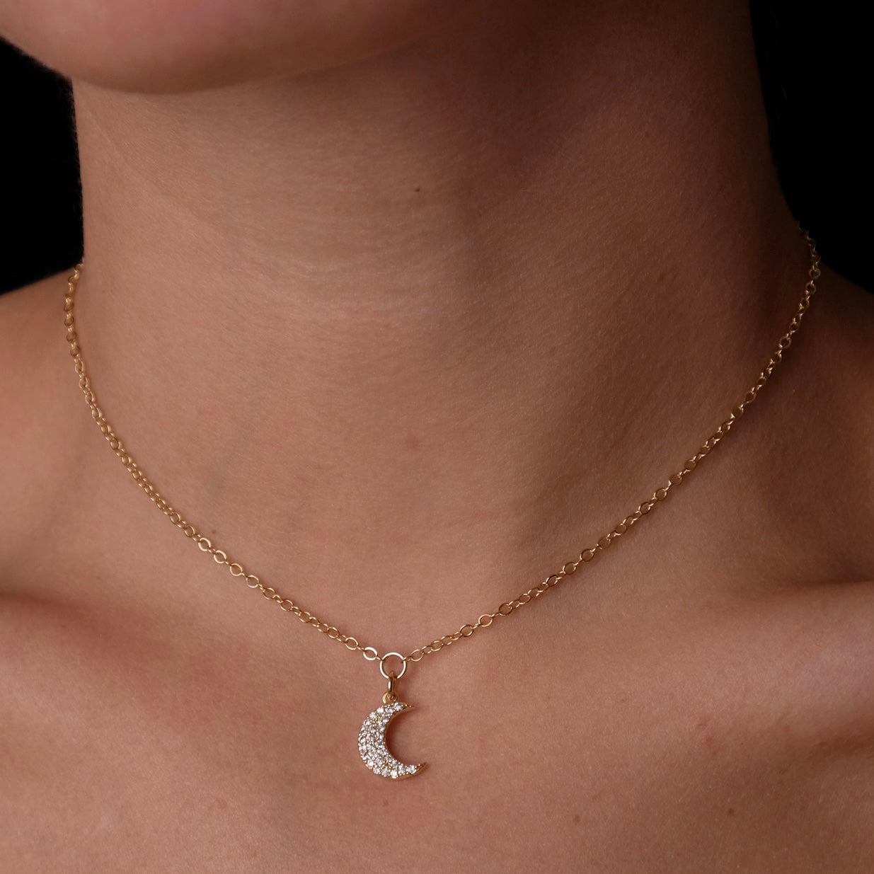 Baby crescent Moon choker