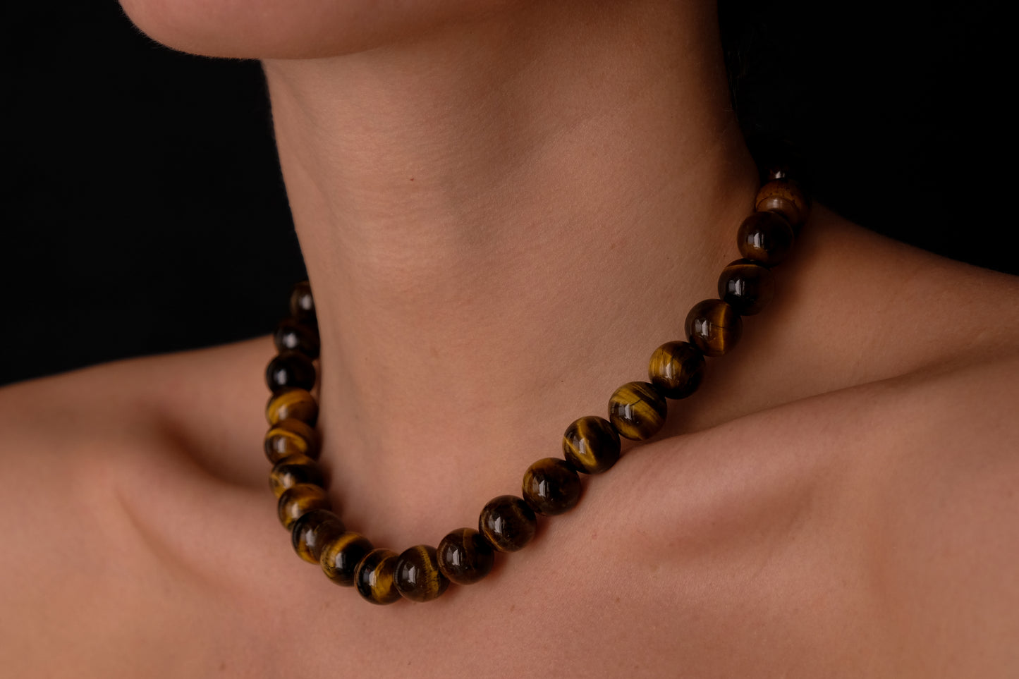 Tiger eye stone choker