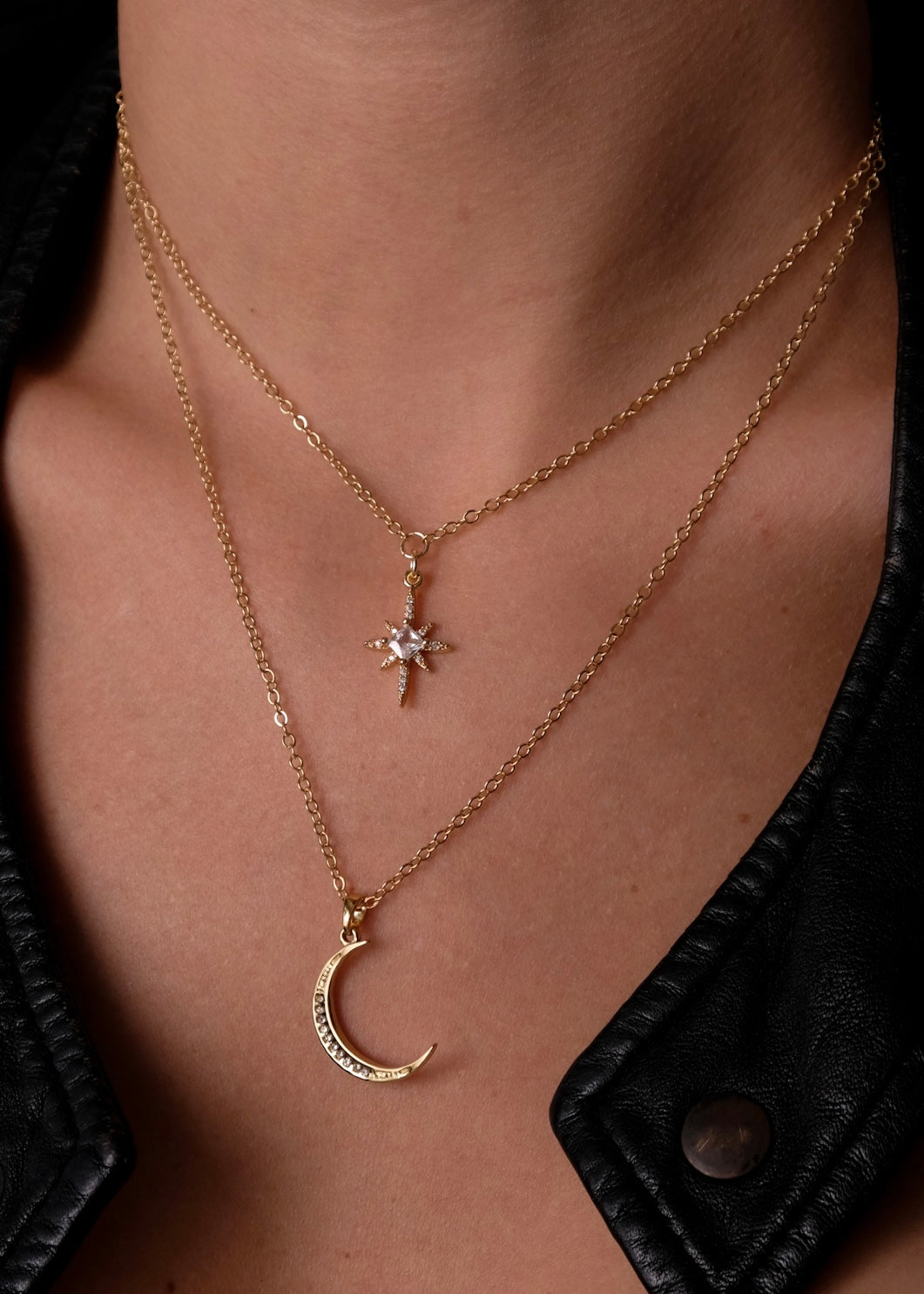 Stella and crescent moon set