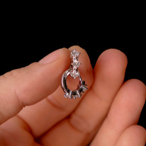 3 crystal hoops