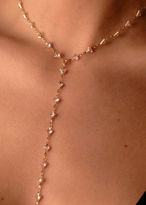Crystal triangles necklace