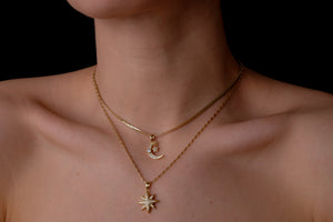 moon and star set