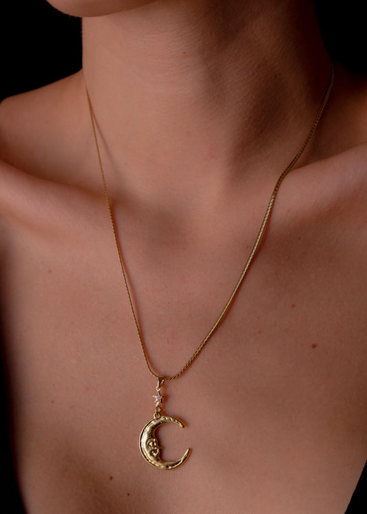 Moon • Star Necklace