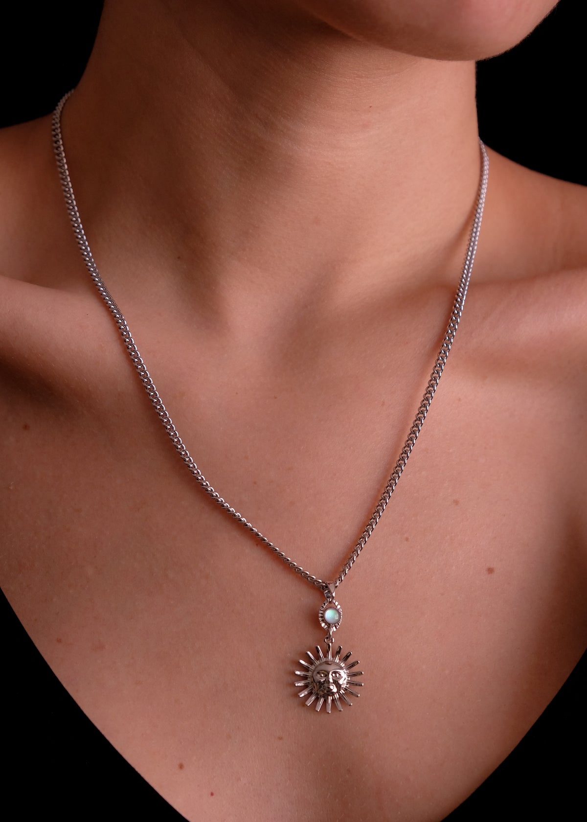 Silver Sun Necklace