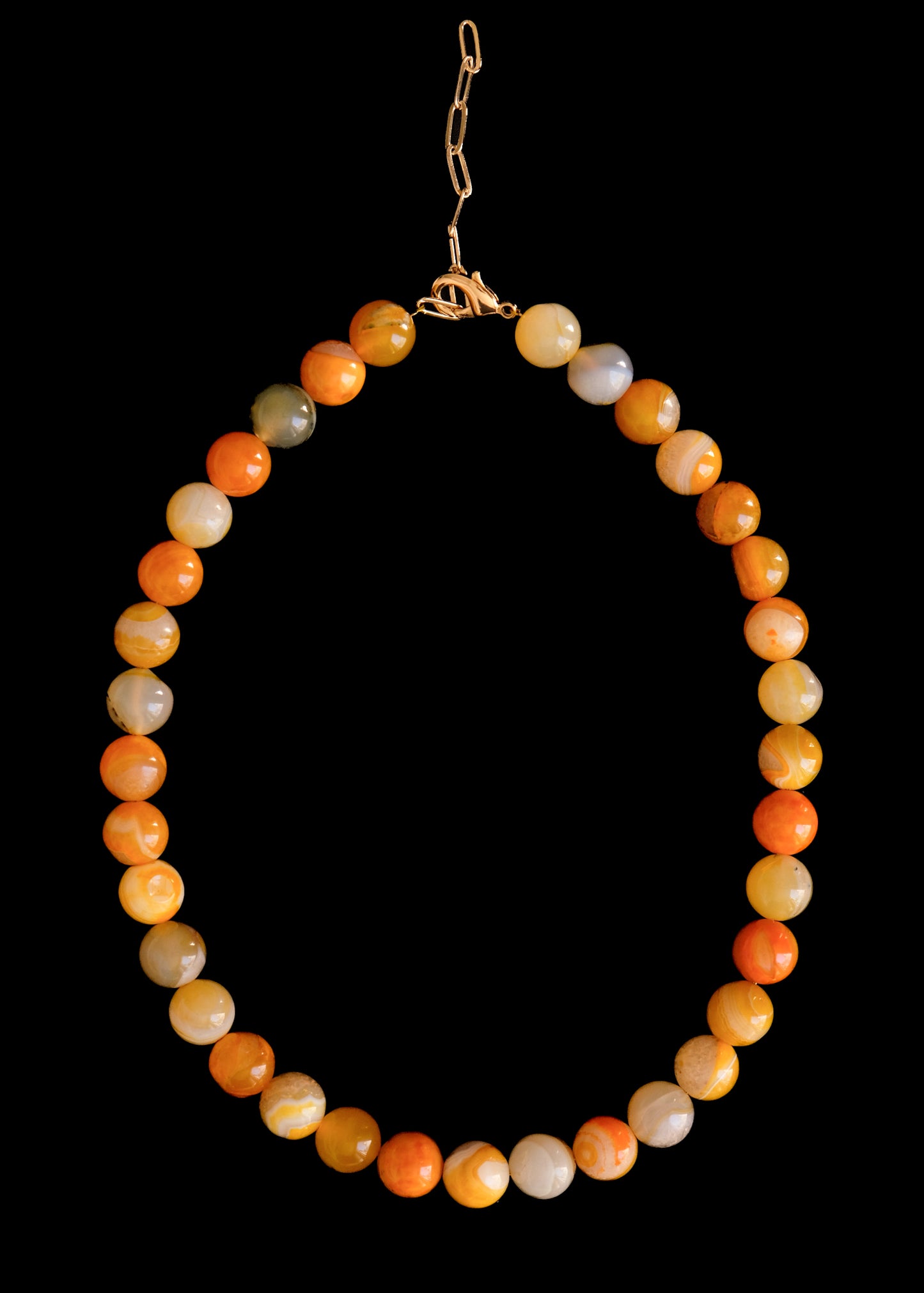 Agata amarilla collar