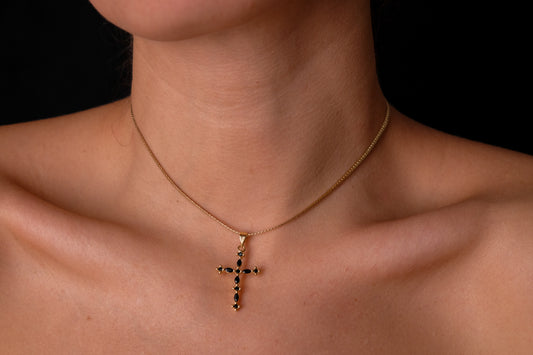 Black cross choker