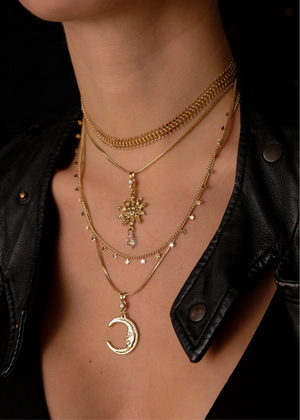 Moon, Sun and Crystal drop set