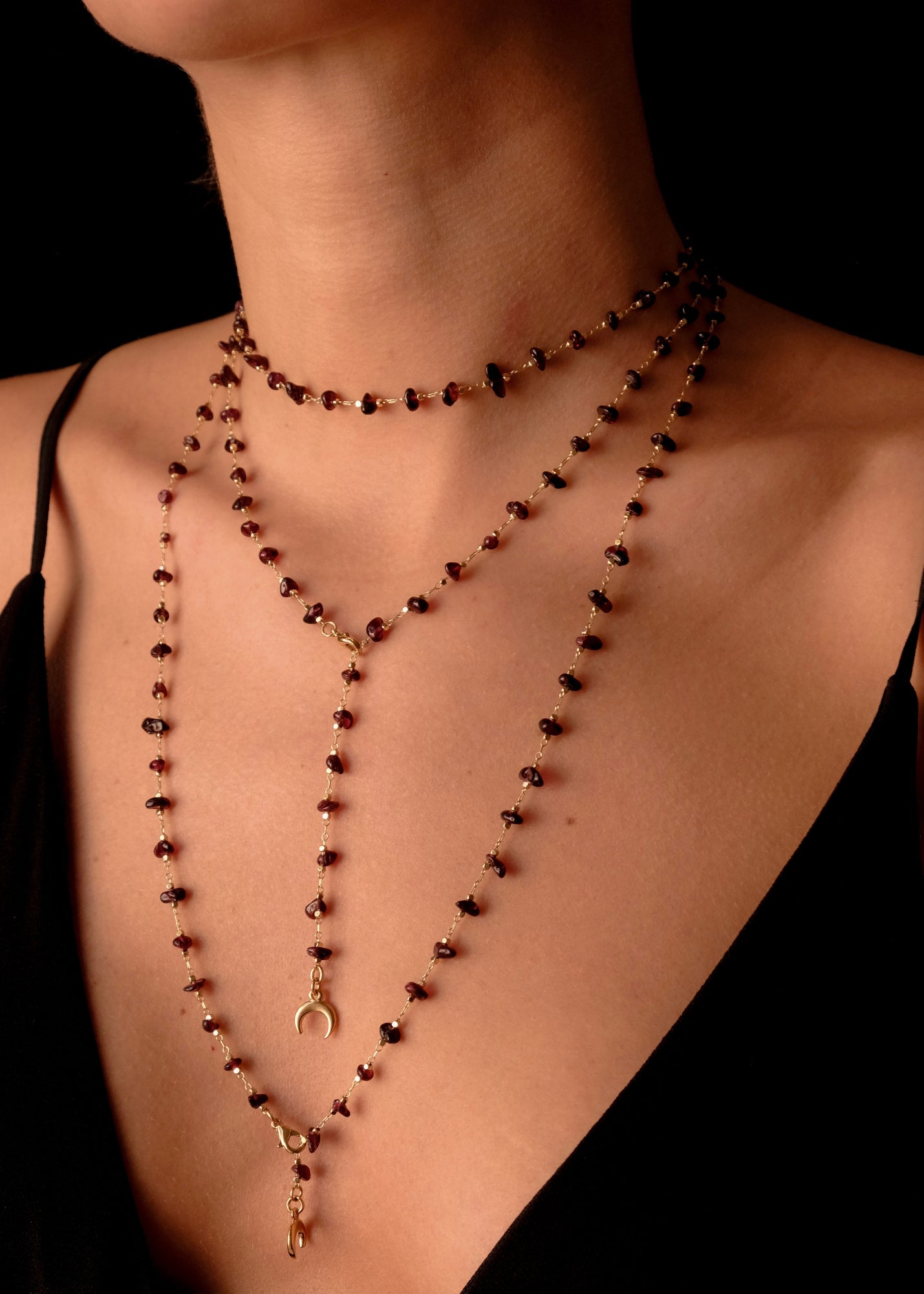 Granate 3 collares set