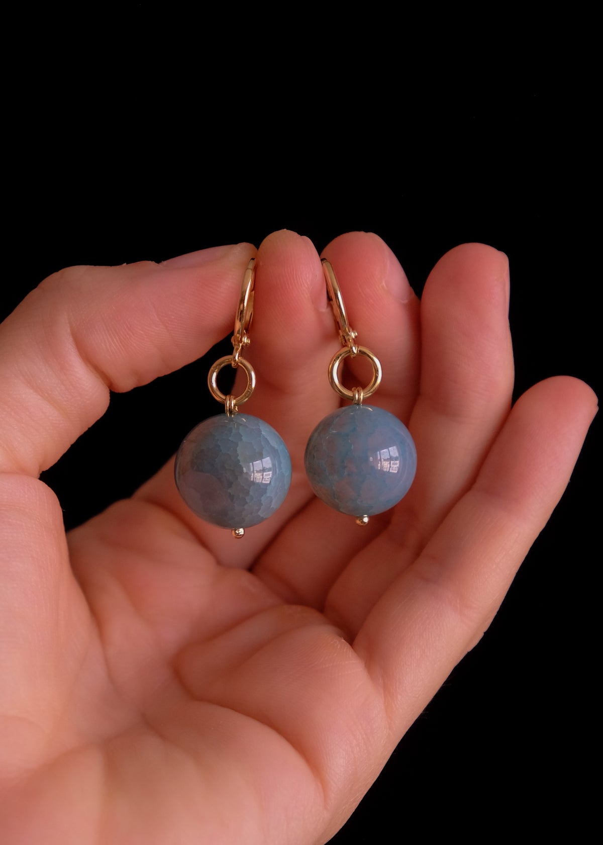 Baby Blue Stone Earrings