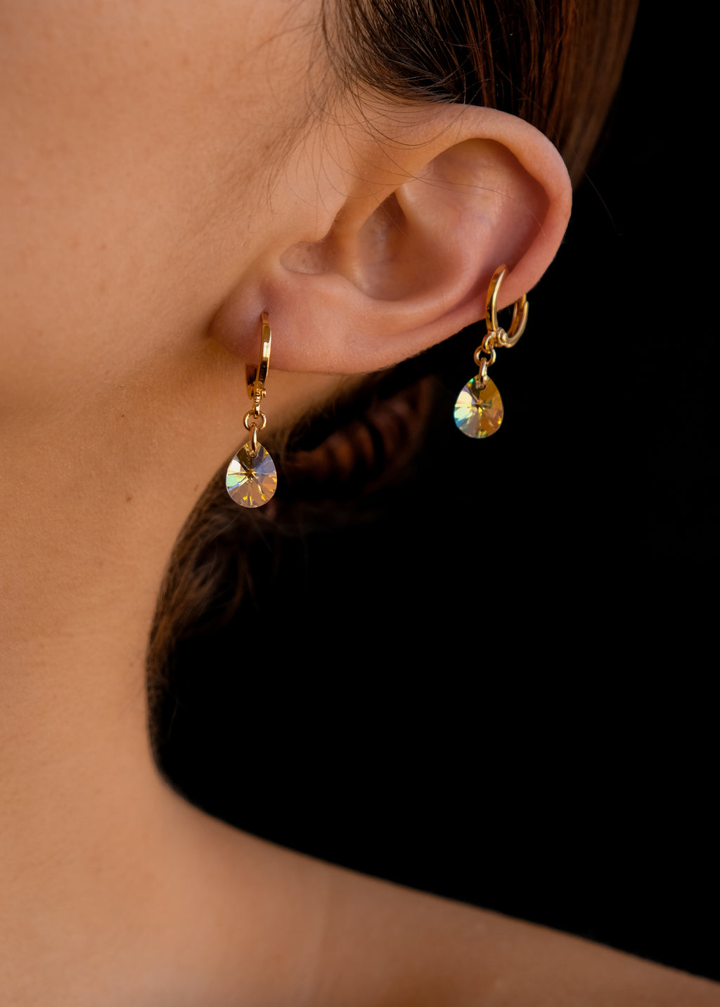 Baby crystal drops earrings