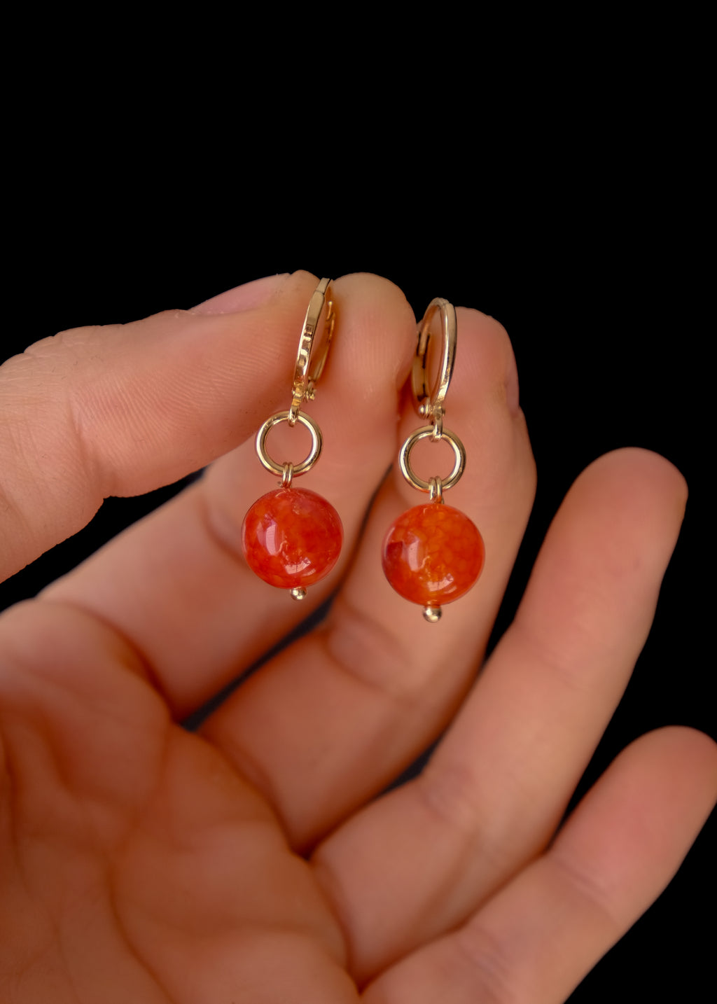 Ágata de fuego earrings