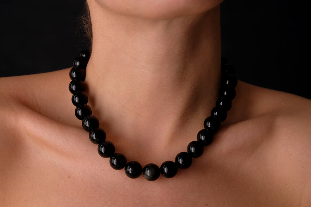Obsidiana Two eyes collar