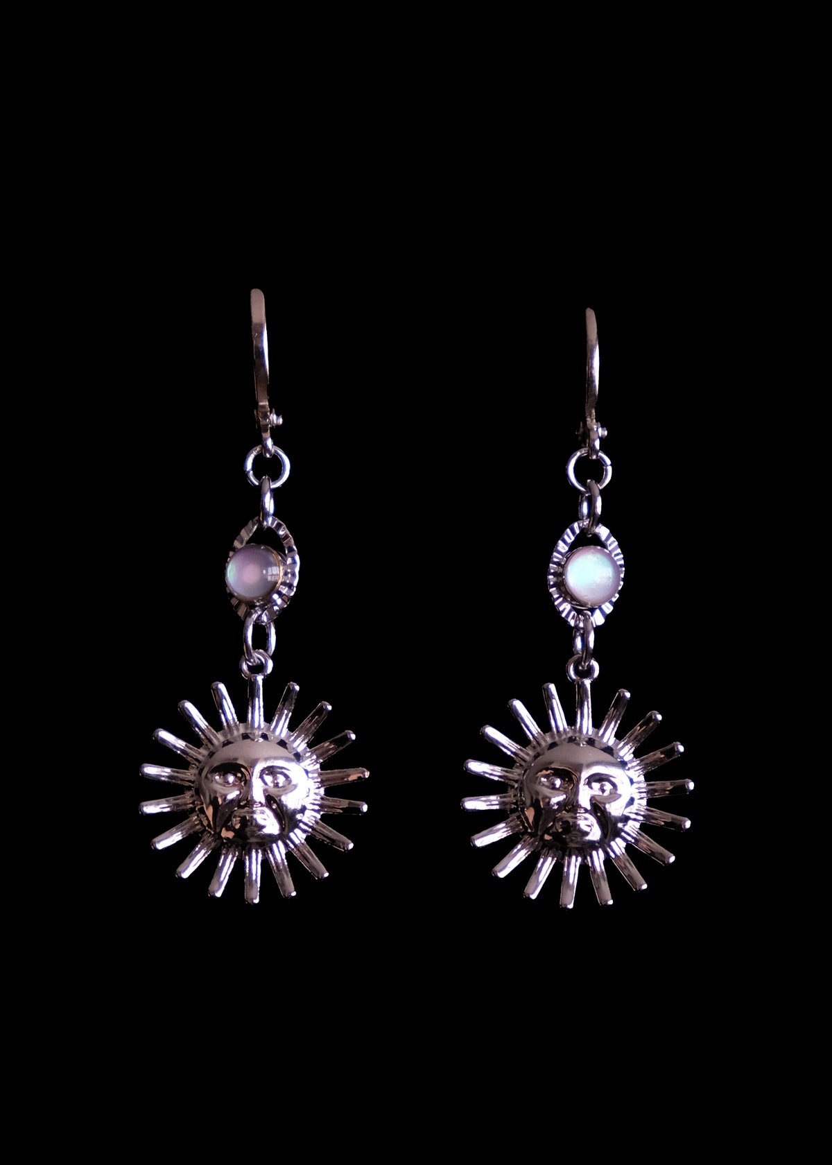 Silver Sun Earrings