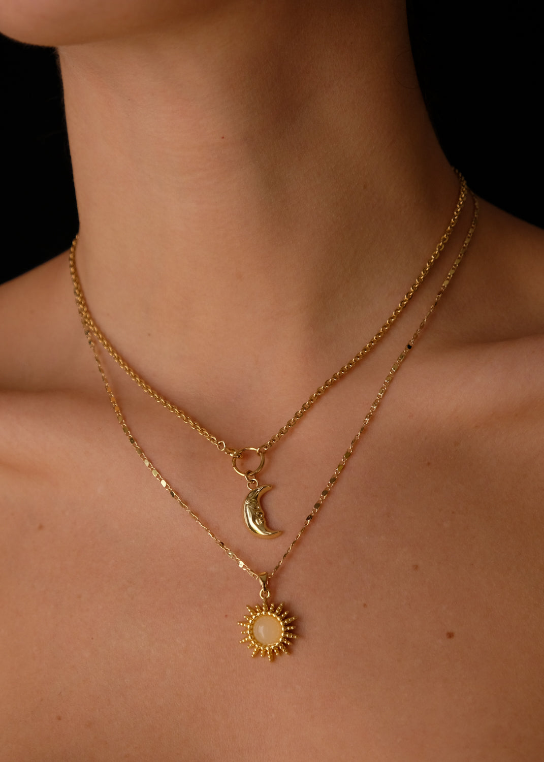Moon and honey sun