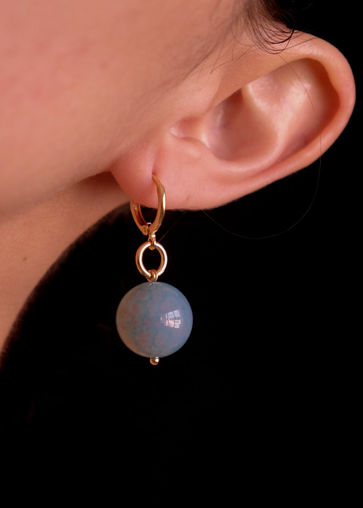 Baby Blue Stone Earrings