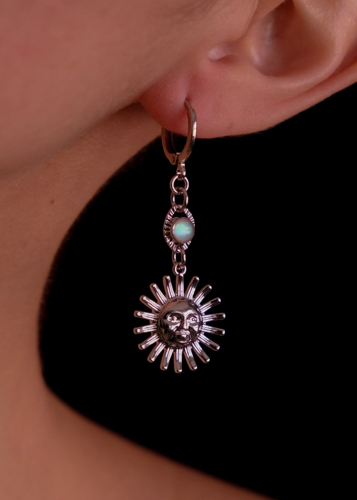 Silver Sun Earrings