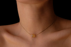 Citrine sphere choker
