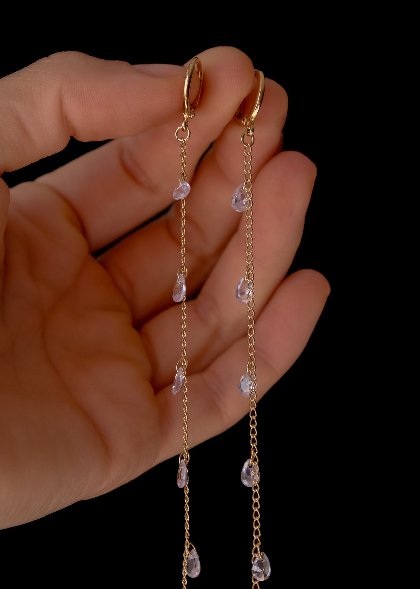 Crystal drops earrings