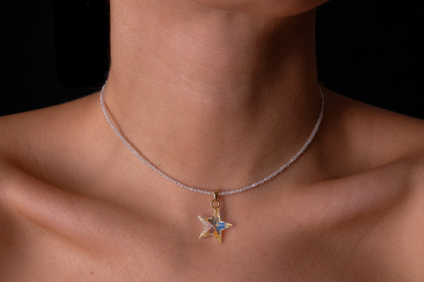 Crystal star choker