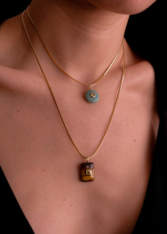 Amazonite and Tiger Eye Set