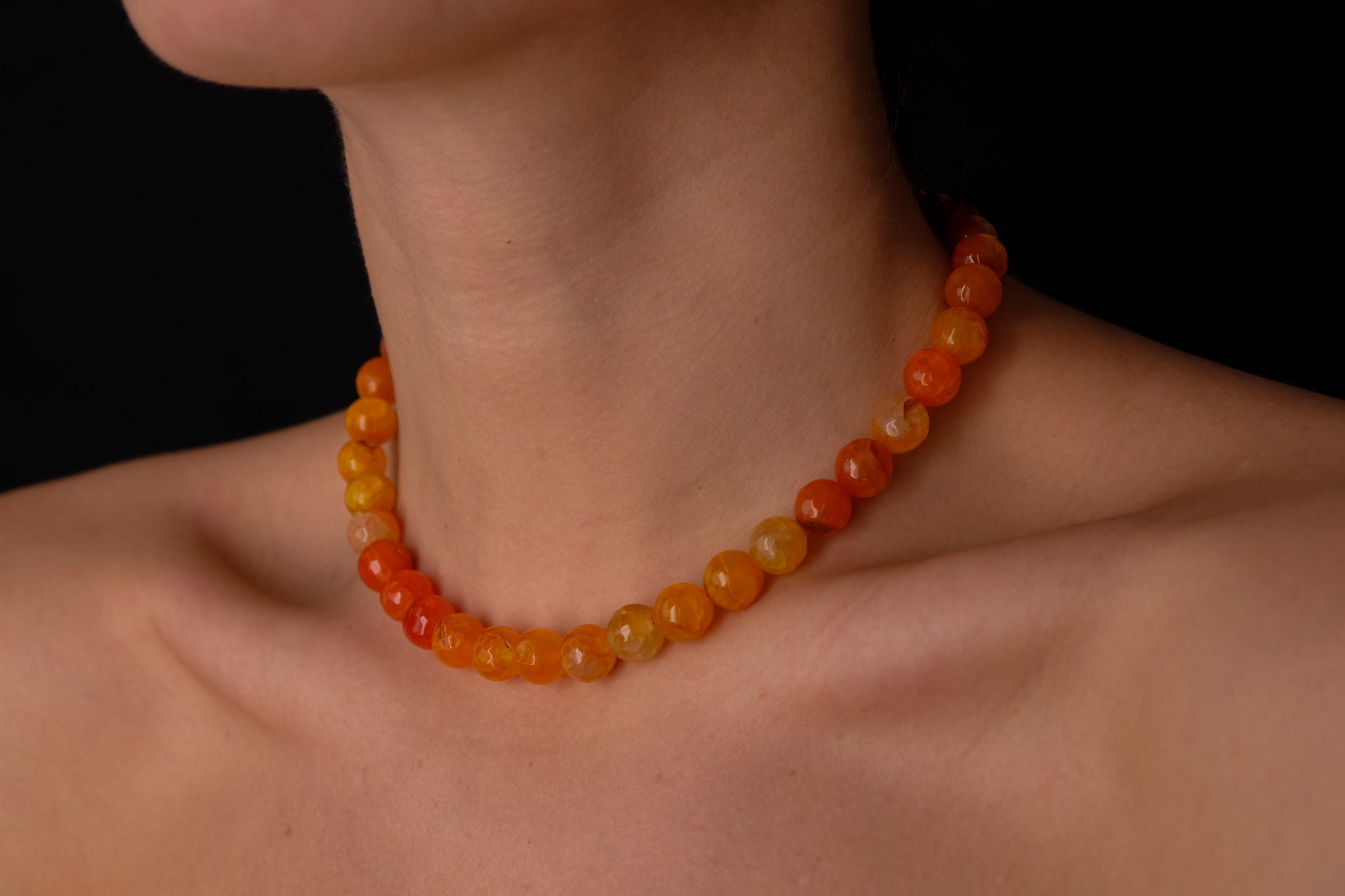 Orange Ágata choker