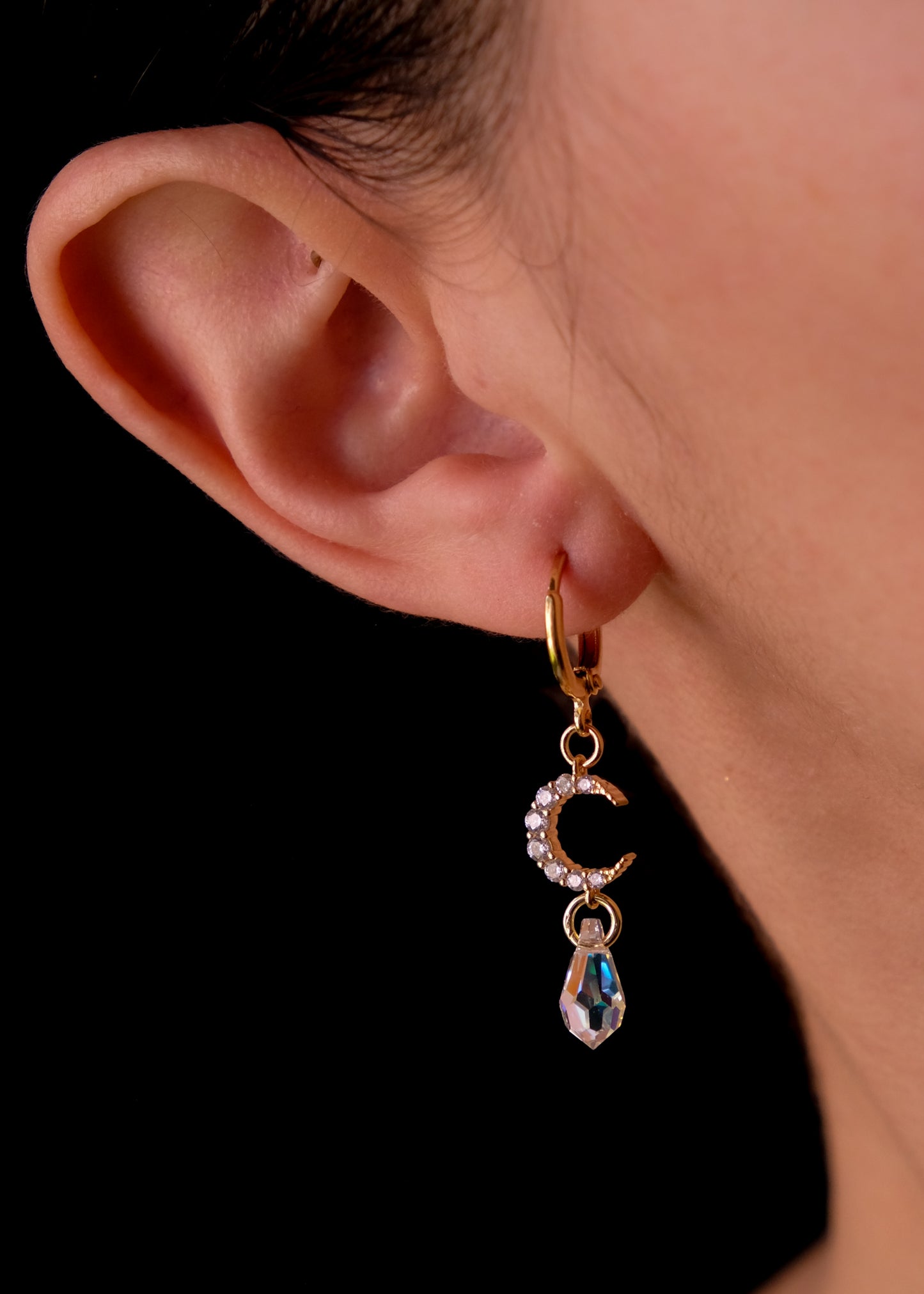 Crystal Moons Earrings