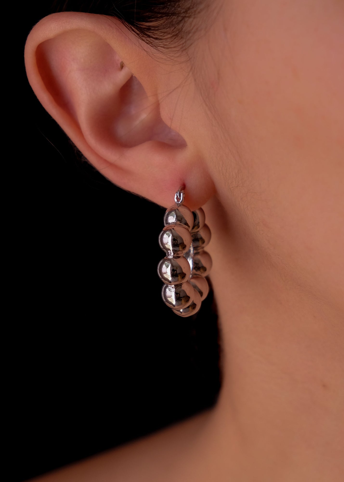 orbits silver hoops