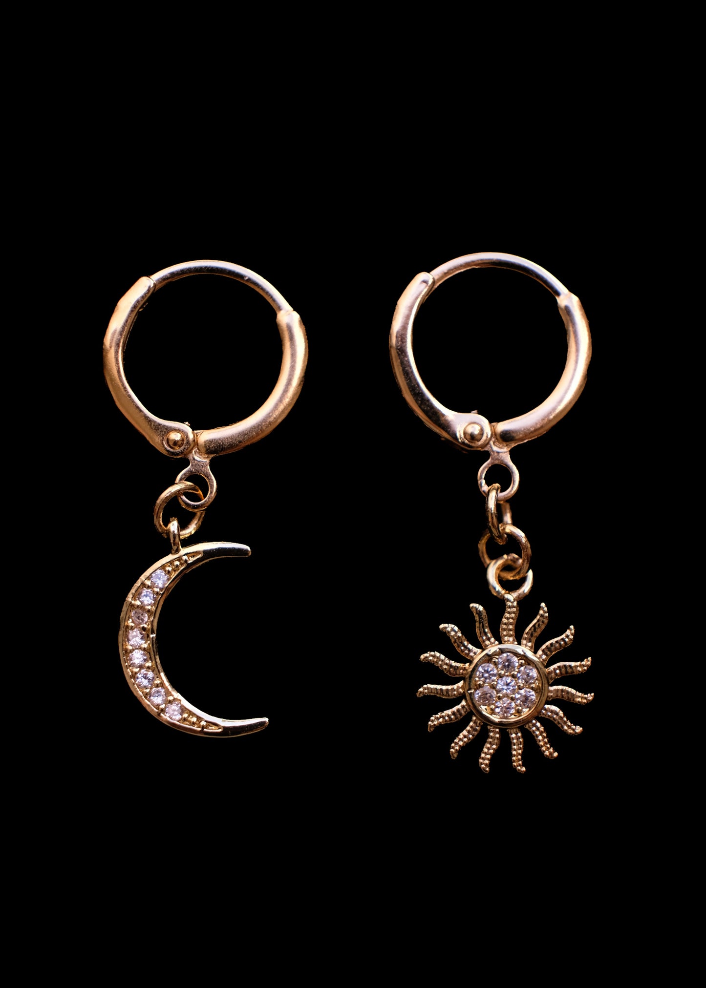 Baby Sun and Moon Earrings