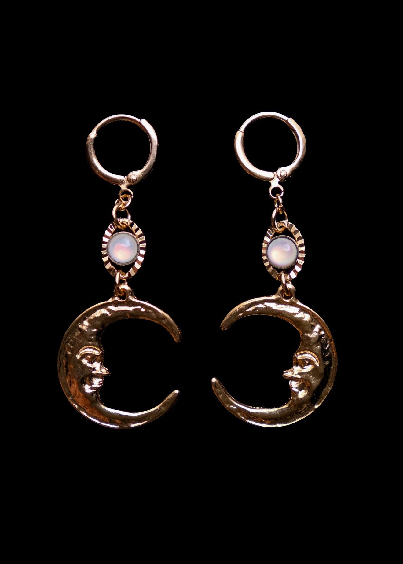 Moon • Halo Earrings