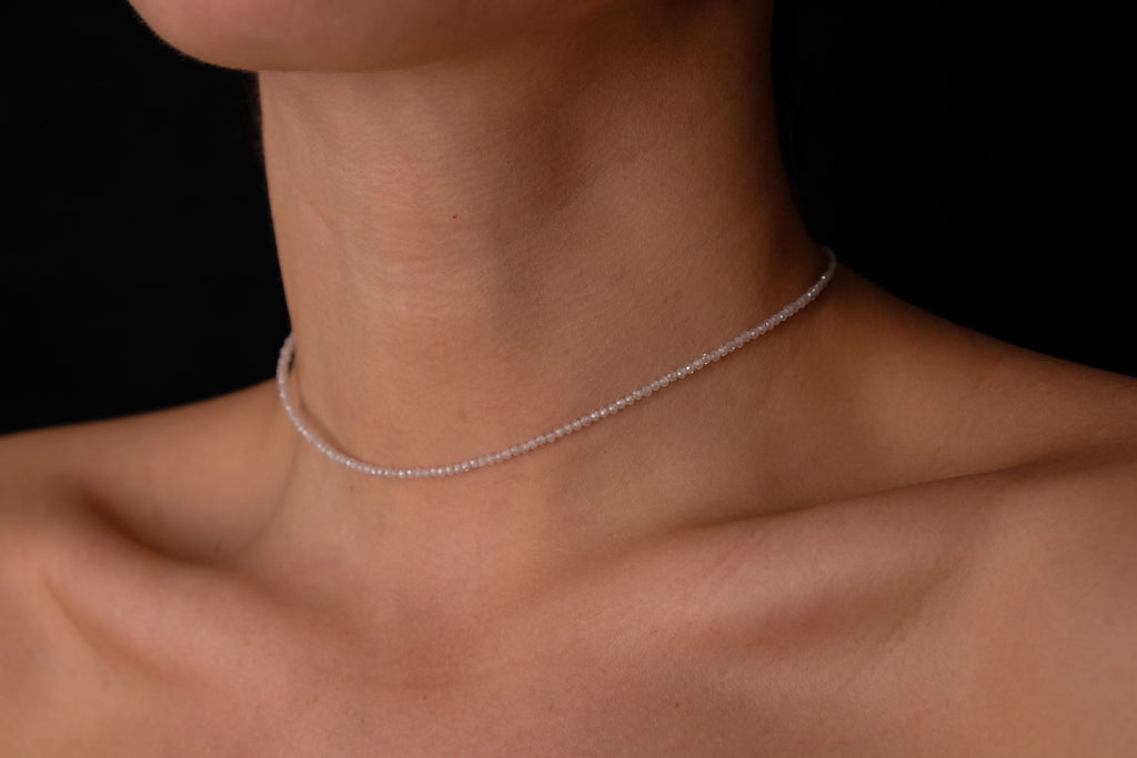 Baby white zirconia choker