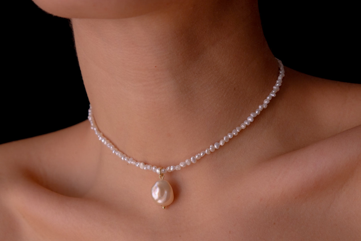 Baby Nacre and Charm Choker
