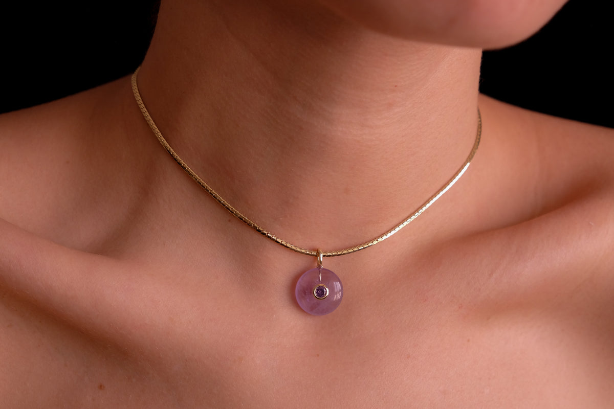 Amethyst and Rose Quartz Set