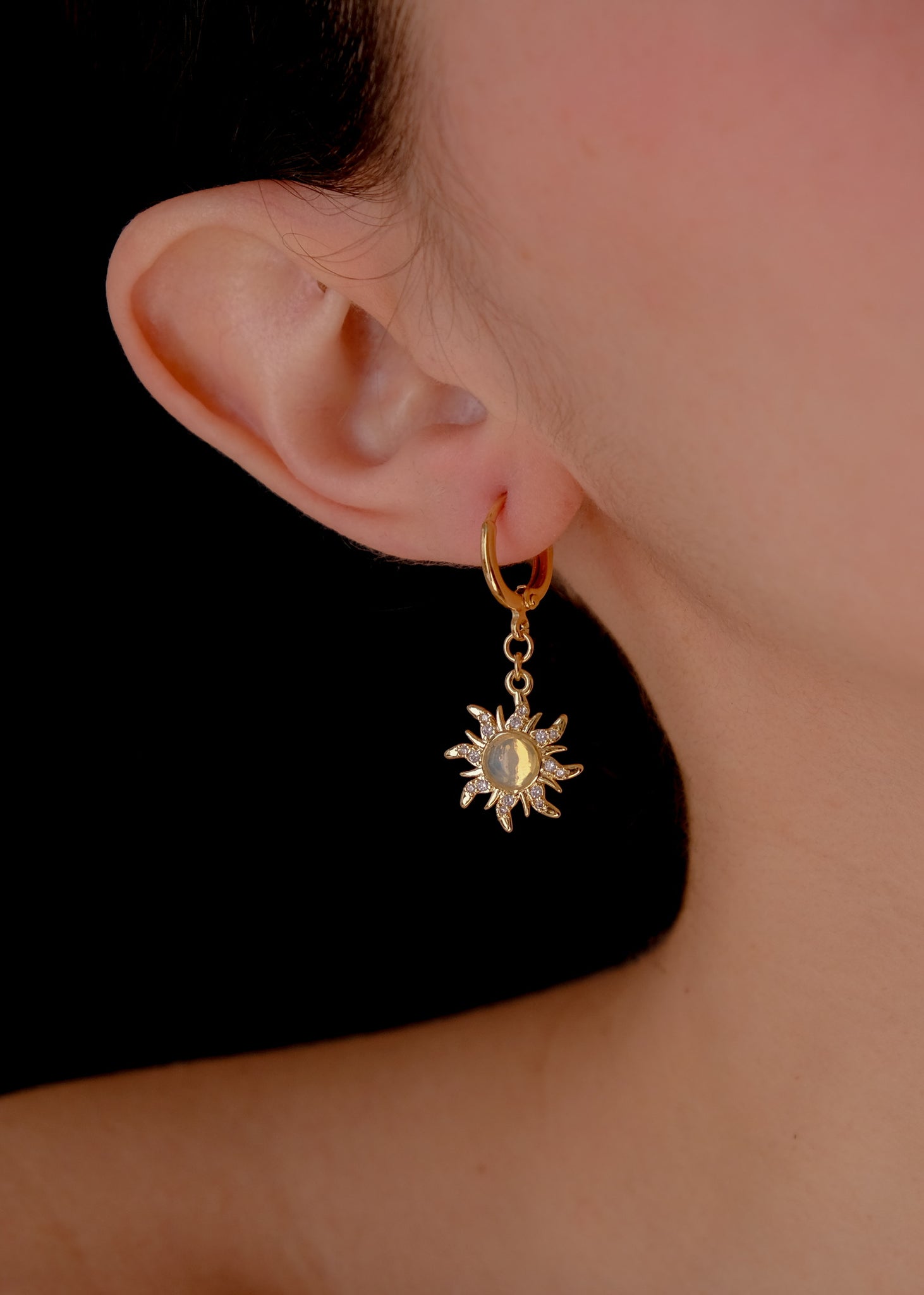 Moon and sun earrings