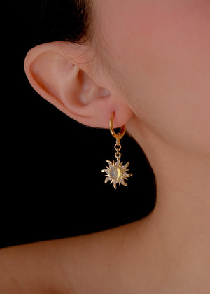 Moon and sun earrings
