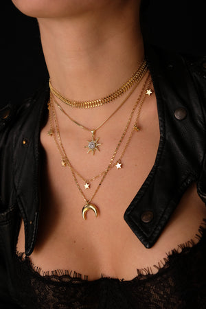 Sun moon and stars set