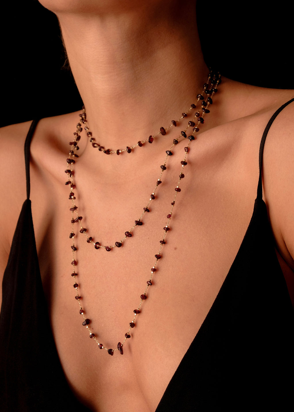 Granate 3 collares set