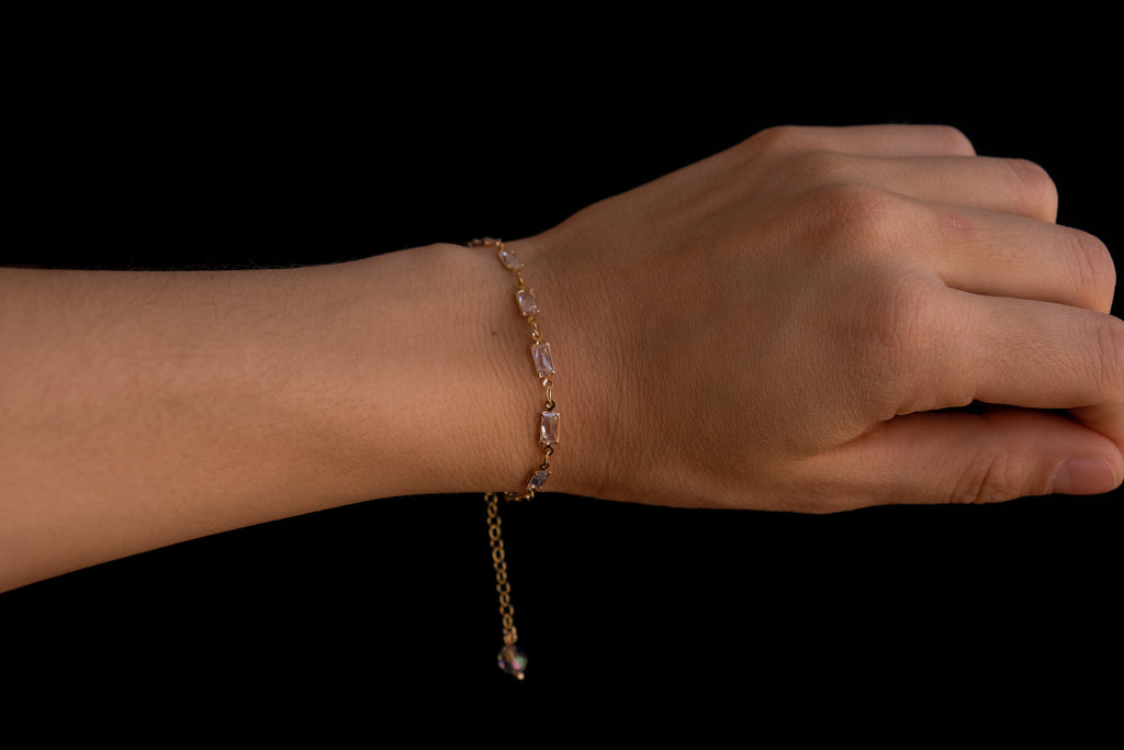 Crystal rectangles bracelet