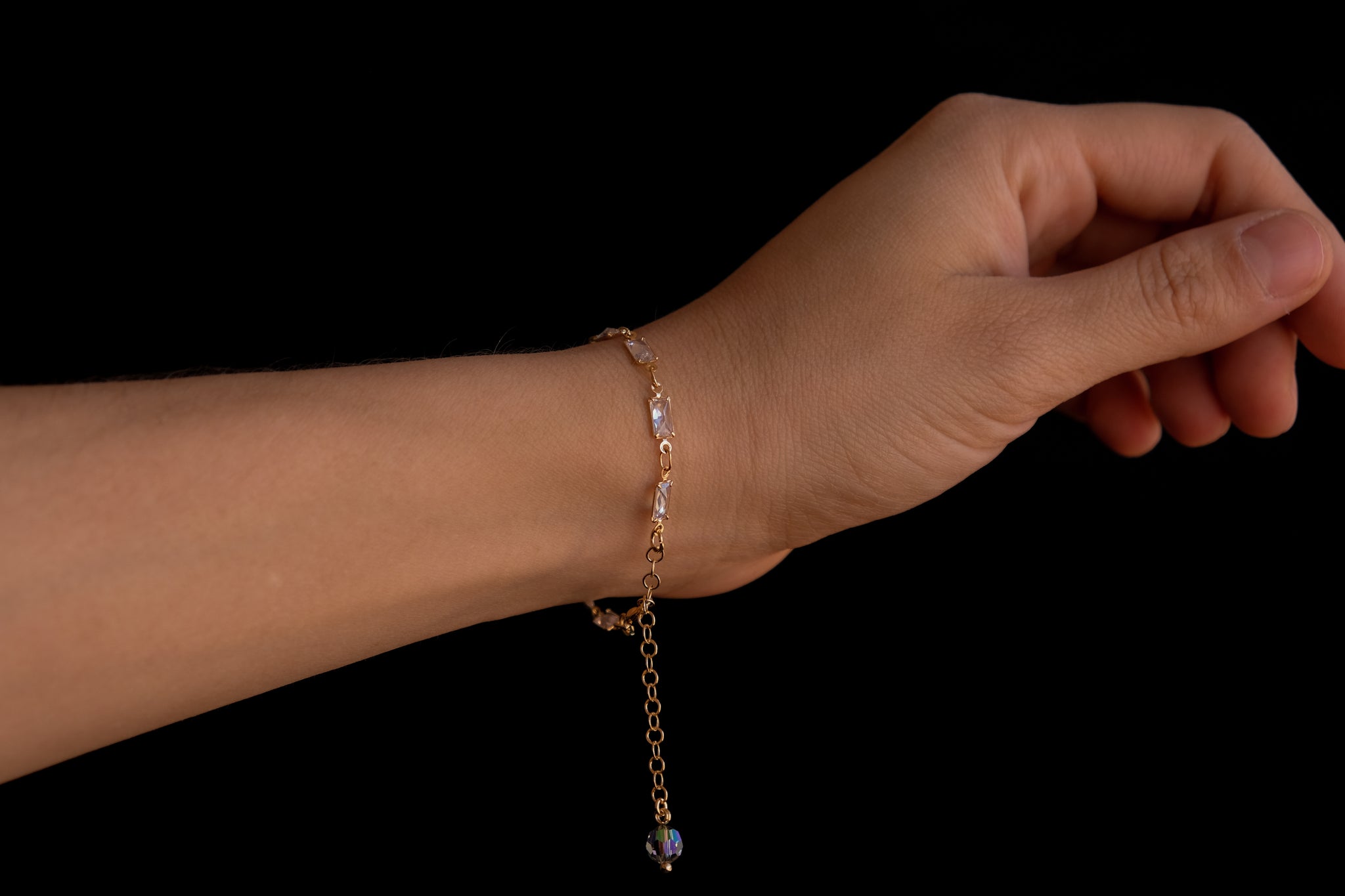 Crystal rectangles bracelet