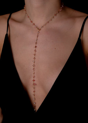 Pink quartz 3 collares set