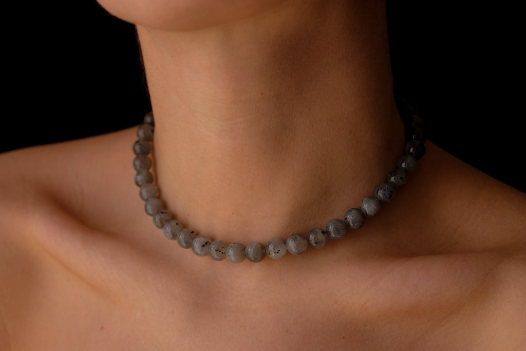 Labradorite stone choker
