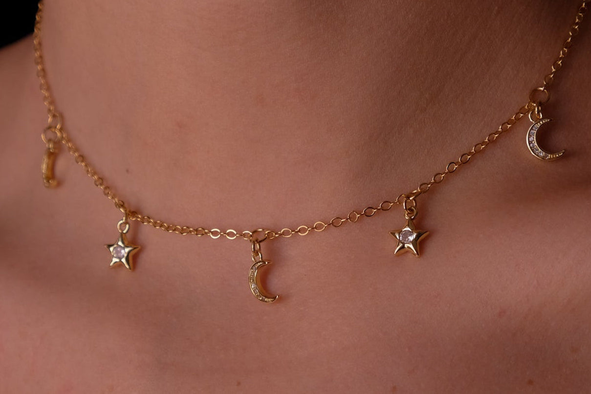 Baby Moons and Stars Choker