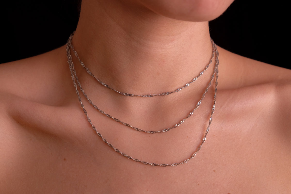 3 in 1 Silver Choker