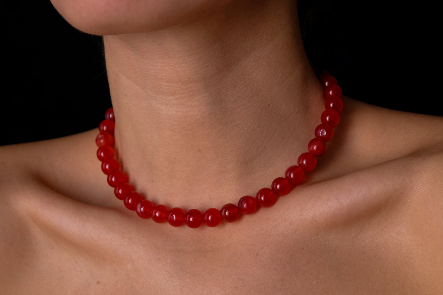 Red stone choker