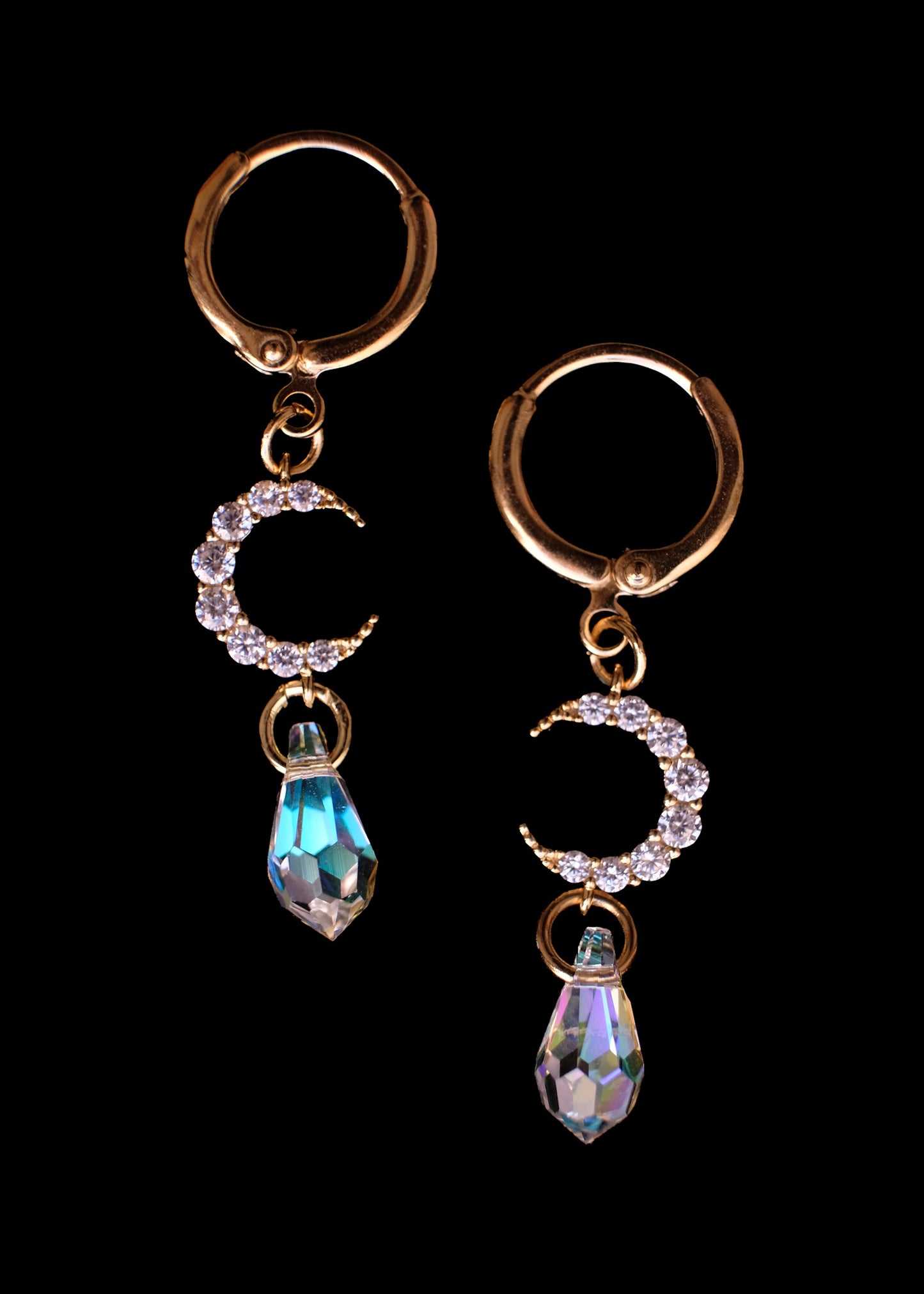 Crystal Moons Earrings